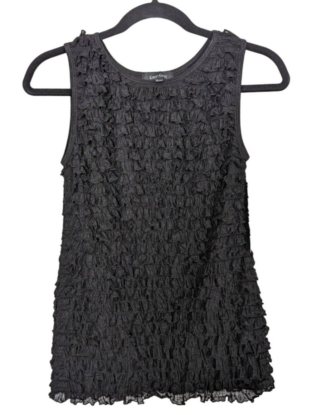 Karen Kane sleeveless Lifestyle ruffle tiered black top size S / M